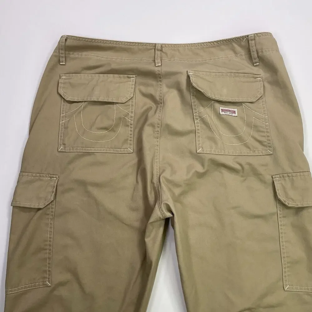 True Religion Cargo Pants Mens 38x31 (M.41x31) Army Utility Biege
